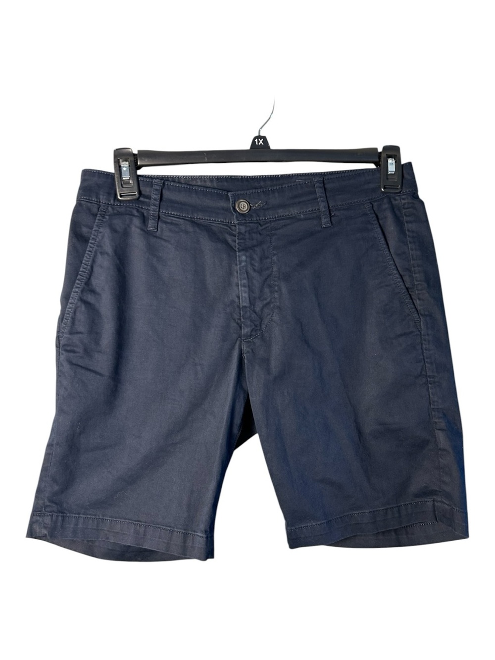 AG Adriano Goldschmied Navy Cotton Chino Bermuda Shorts Women's Size 31 Classic - Picture 3 of 9